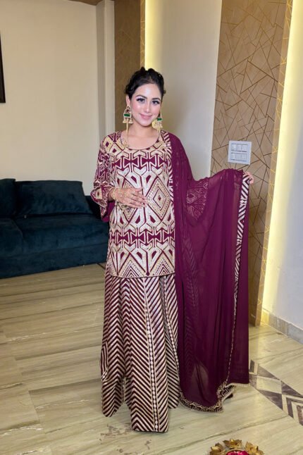 Heavy GottaPatti Work Skirt & Shirt With Georgette Dupatta.